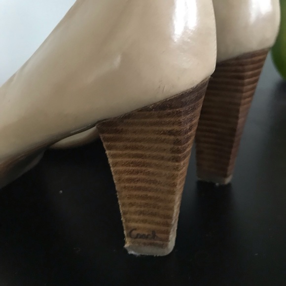 Coach Shoes Coach Nude Patent Leather Pumps Size 7 Poshmark